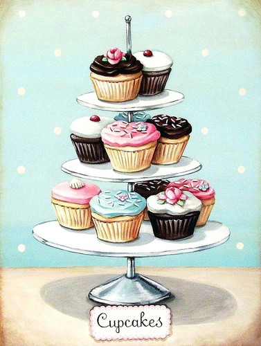 Cupcakes retro metal - cupcakes,,
