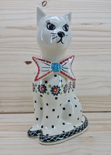 Cat figurine hand made and - figurine,