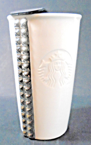 Starbucks white ceramic - ceramic, silver