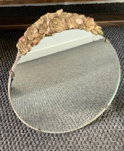 Vintage round art deco barbola - round,