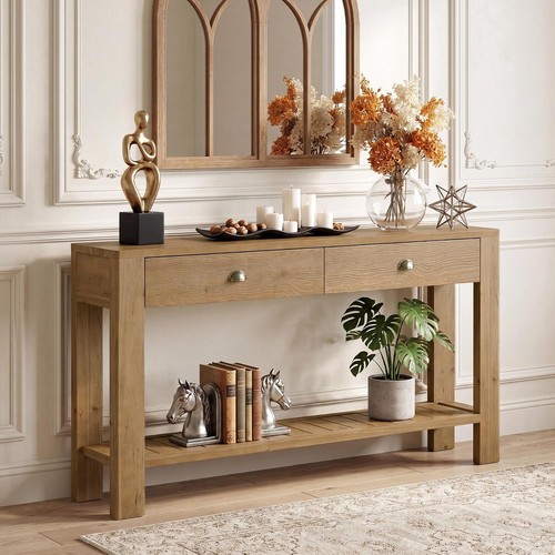 140cm rustic solid wood - 140cm,