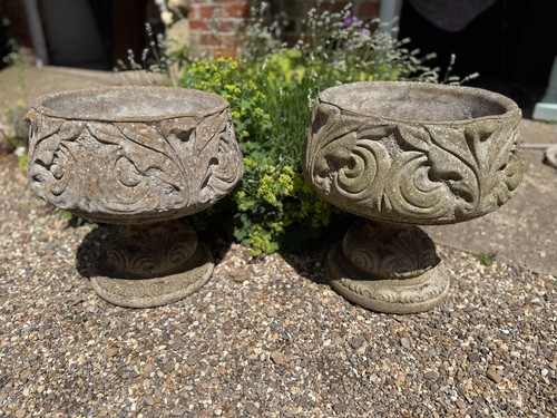 Pair cast stone - of,