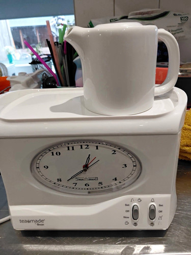 Swan teasmade alarm clock - swan, tea