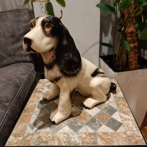 Vintage ceramic porcelain dog - vintage,