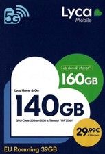 Lyca Mobile SIM up to 180GB * Lycamobile choose tariff yourself such as Internet Turkey