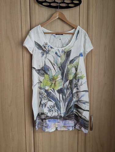 Peruzzi 100 linen dress white - peruzzi,