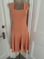 Alaia Peach fit and flare dress Sz Small 