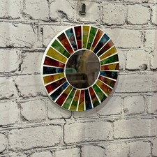 Rainbow White Line Mosaic Tile