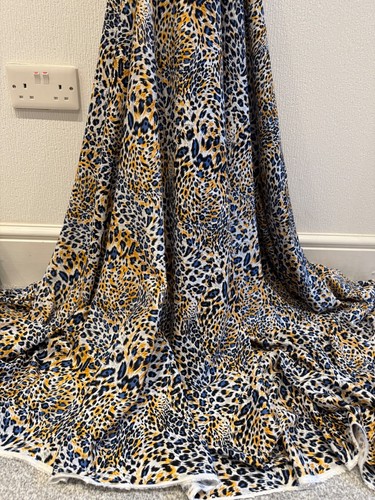 Leopard print viscose fabric - print,