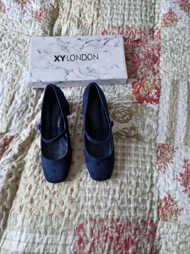 Navy blue ladies court - ladies, shoes