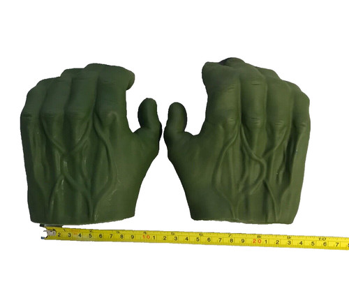 Child size green hulk hands - child,