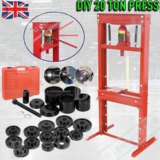 20 Ton Workshop Press Machine Hydraulic Bench & 23x Bearing Bush Driver Seal Kit