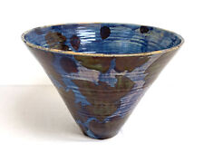 Signed Large Janice Tchalenko Dartington Studio Pottery Tapered Vase