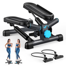 MERACH Mini Stepper Exercise Equipment with Resistance Bands for Full Body Home