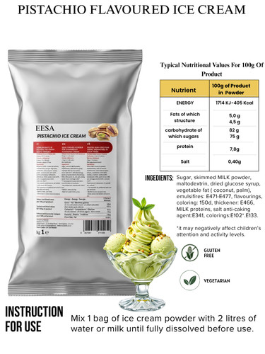 Pistachio ice cream powder mix - pistachio,