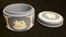 Wedgwood Blue Jasper Ware Round Trinket Pot With Lid B2
