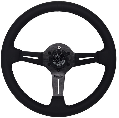 Kode 350mm leather steering - leather,