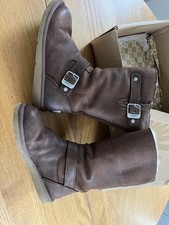 UGG KENSINGTON WOMENS BOOT leather sheepskin SIZE UK5.5 Very Good condition 