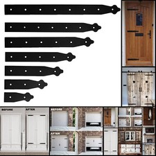 Dummy Hinges Fake Faux Vintage False Strap Metal Hinge Fronts Door Black 1pcs