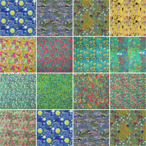 Artists cotton fabric art - artists,