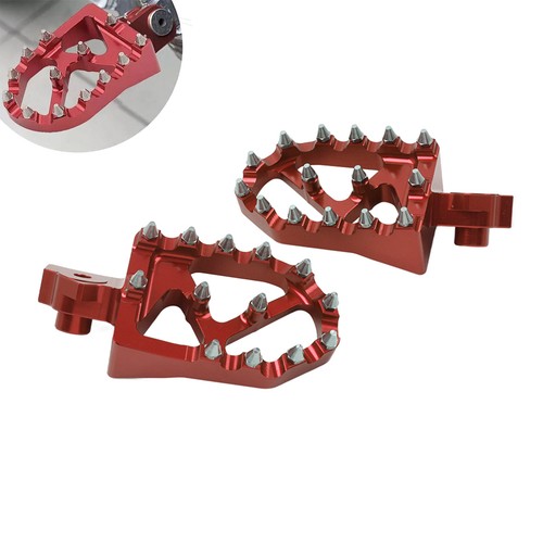 Red foot pegs pedals - foot, footrest