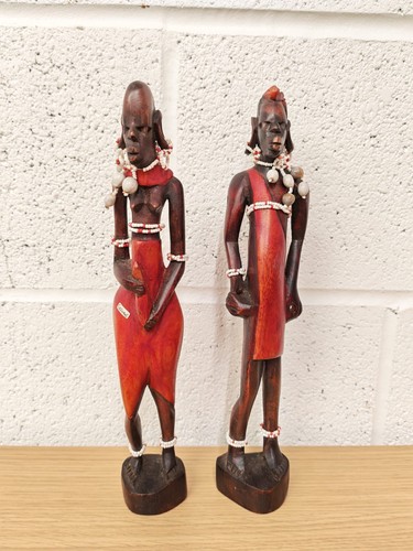 Maasai pair wood - maasai, carving