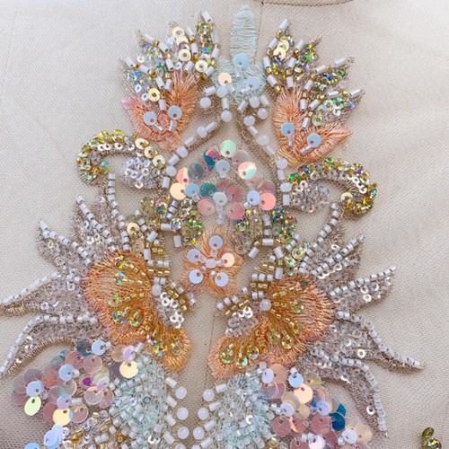 Embroidered sequin beaded - embroidered,