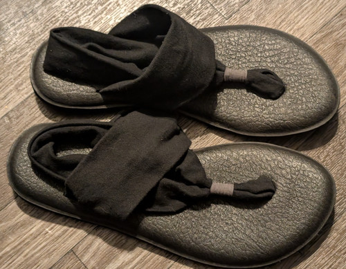 Sanuk yoga sling black size - 2,
