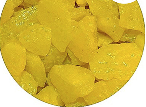 Yellow quartz glass chippings - yellow,
