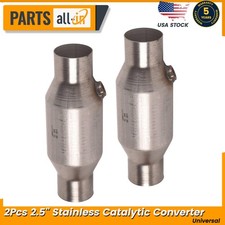 2Pcs 2.5" Universal High Flow Performance Stainless Catalytic Converter 425250