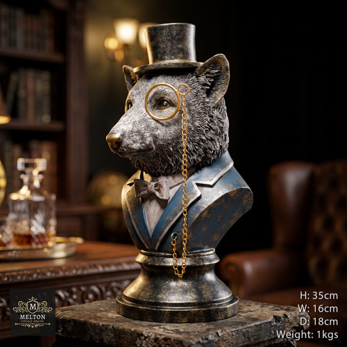 Fox bust figurine - fox, statue