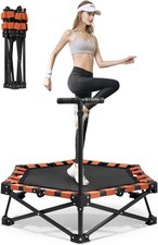 Mini Trampoline Fitness Adults - 41''/42''/45'' Adjustable Height Trampolines Ma
