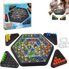 Geometric Chess Game with Elastic Bands Chain Triangle triggle for Kids & Adults