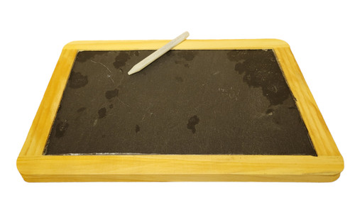 Slate chalk board with - with,