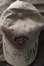 Arnold Palmer Jack Nicklaus Gray Player Autographed 2011 Masters Hat With COA