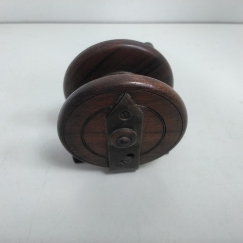 Wooden and brass vintage - and,