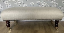 A new footstool in Laura Ashley Edwin Natural fabric