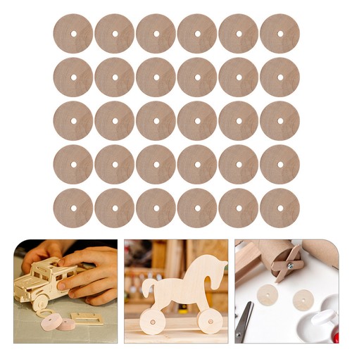 Pcs wooden car wheels small - 30,