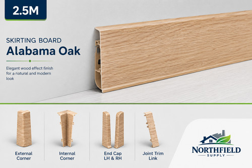 Pvc skirting board 75mm - pvc, cable