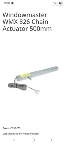Window master actuator 400mm - master,