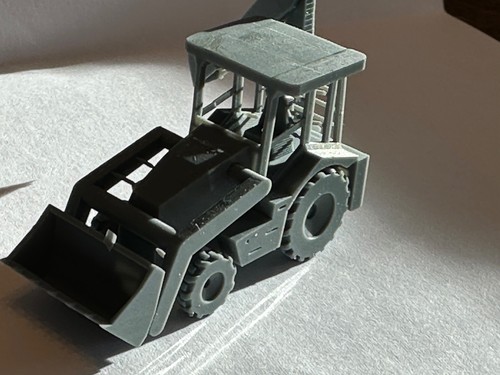 New printed backhoe loader - printed,