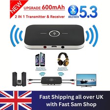 Bluetooth Wireless Audio Transmitter Receiver HiFi Music Adapter AUX RCA 2 in 1