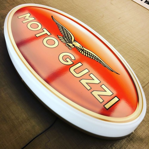 Moto guzzi illuminated wall - guzzi,