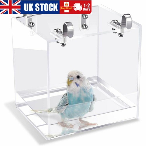 Transparent bird bath for - bird,
