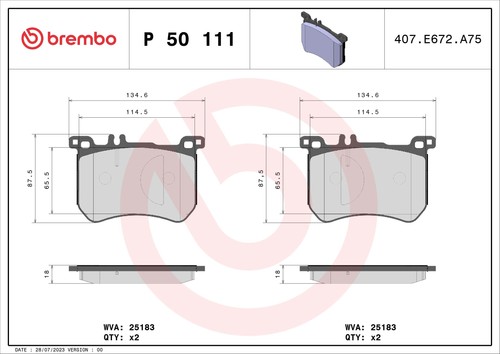 Front axle brembo - axle, 111