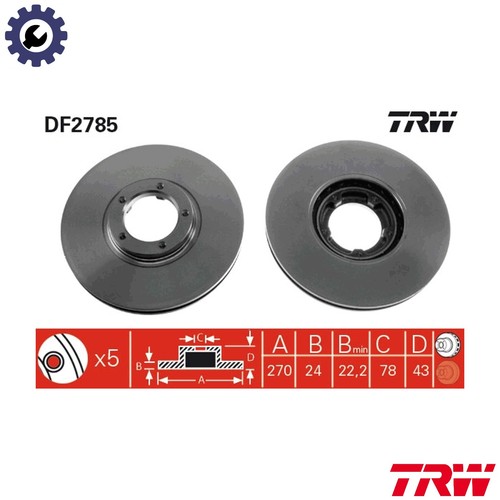 Brake disc df2785 - 2x,