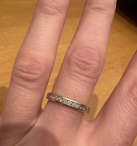 14ct yellow gold half eternity - yellow,
