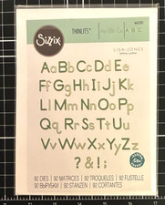 SIZZIX Thinlits ESSENTIAL TYPE ABCs Alphabet Letters Cutting Dies & Magnetic