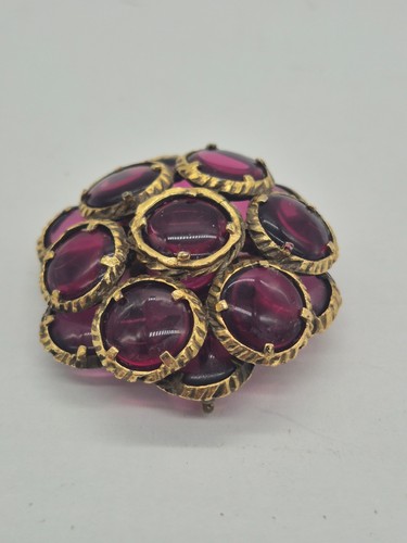 Vintage crown trifari purple - vintage,
