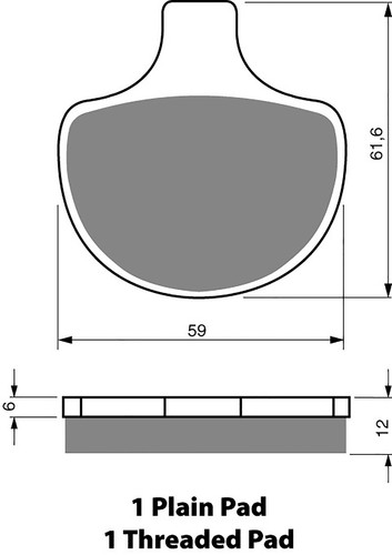 Brake pads rear for harley - rear,